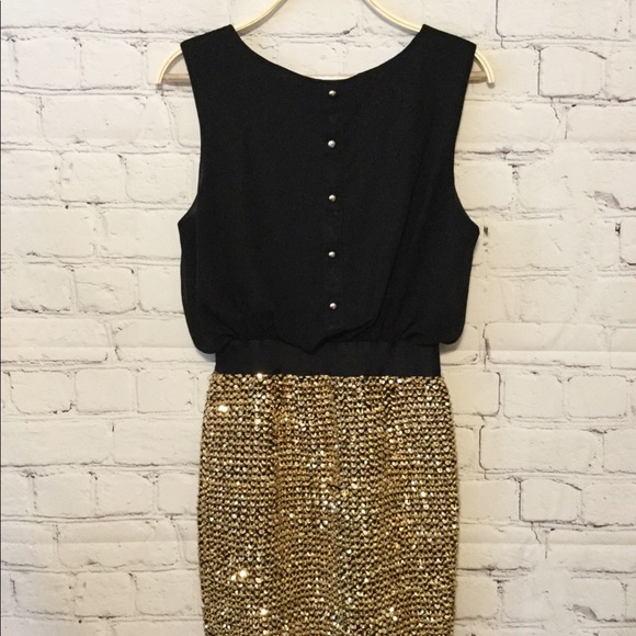 BOOHOO Kim Chiffon and Sequin 2 in 1 Dress sz 8 - Picture 5 of 6